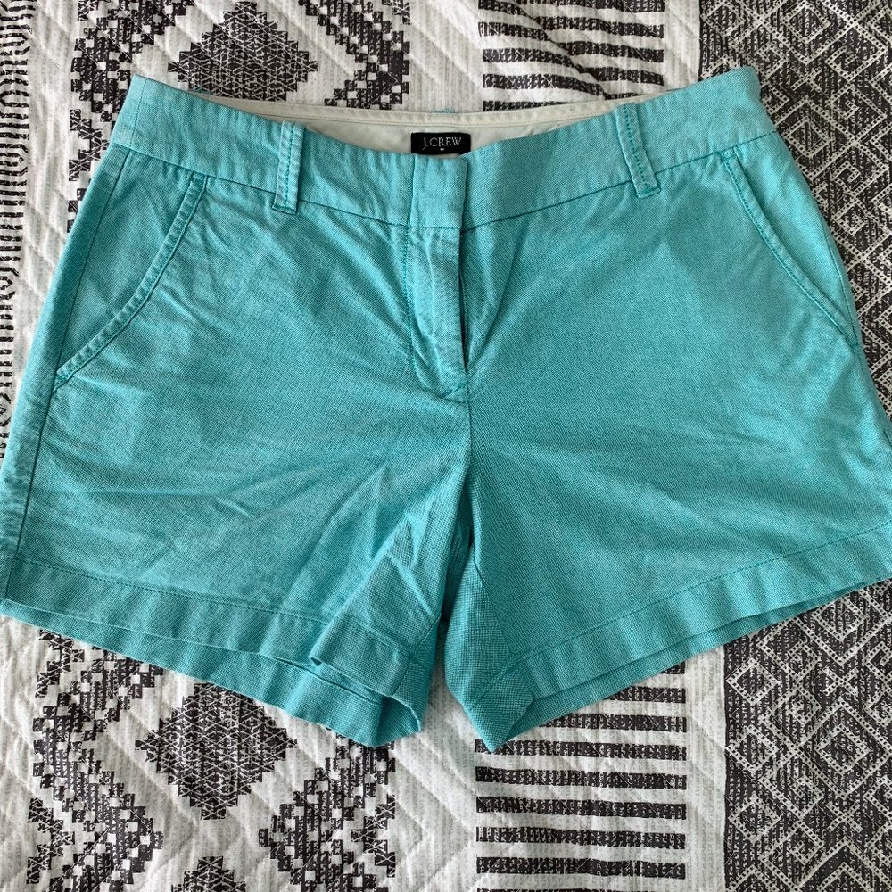 J. Crew teal  City Fit Shorts